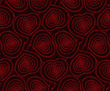 Vektör sorunsuz arka plan el çizilen Kalpler