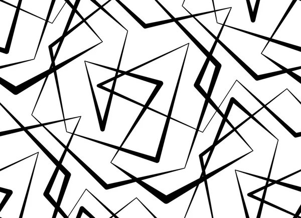 Abstrakter Vektor nahtloser weißer Hintergrund schwarzer Linien. — Stockvektor