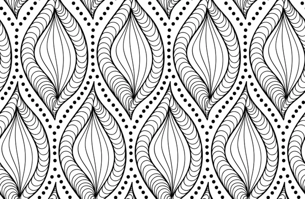 Fond floral de lignes dessinées — Image vectorielle