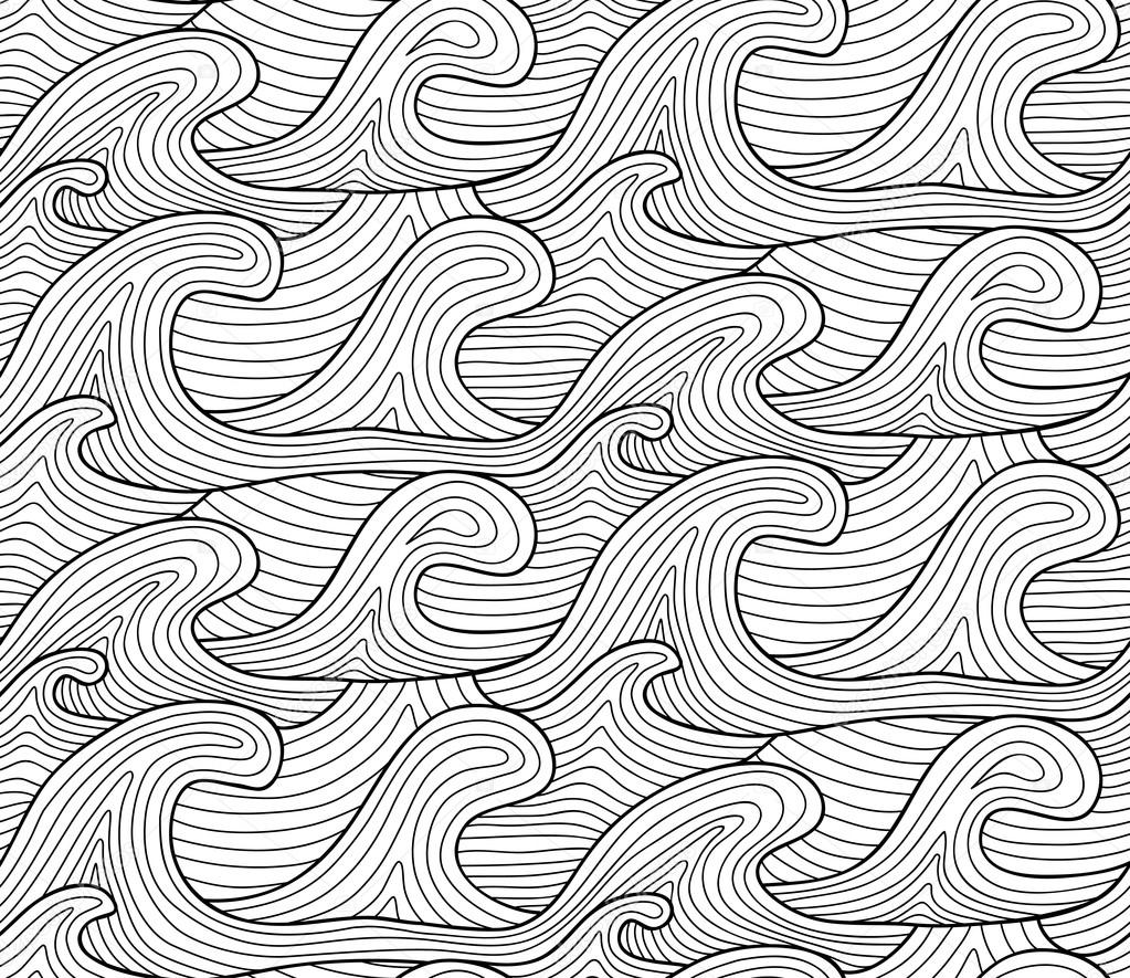 floral background of drawn lines