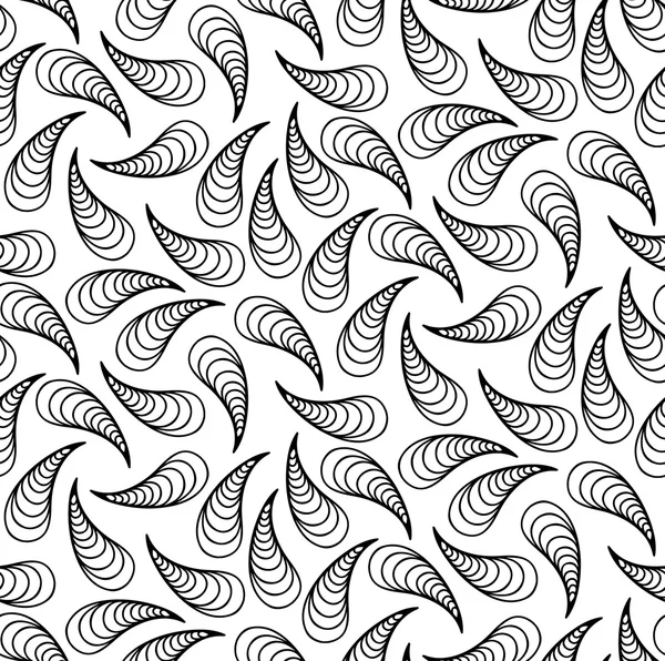 Fond floral vectoriel de lignes tracées — Image vectorielle