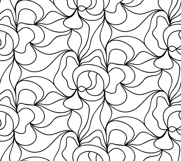 Fond floral vectoriel de lignes tracées — Image vectorielle