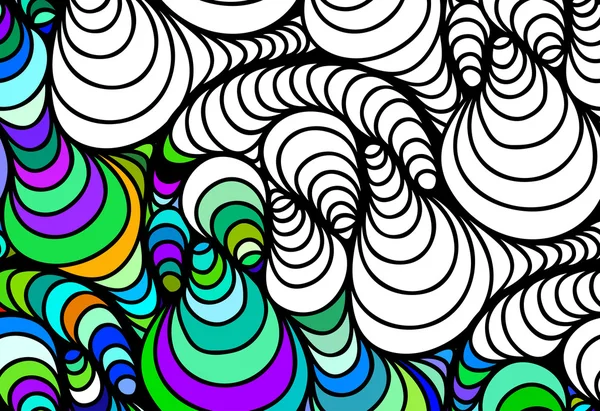 Vector abstracto sin costura fantasía patrón dibujado a mano ornamentos — Vector de stock