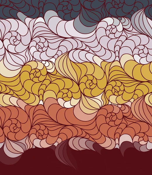 Фон векторной волны из каракулей, нарисованных вручную — стоковый вектор