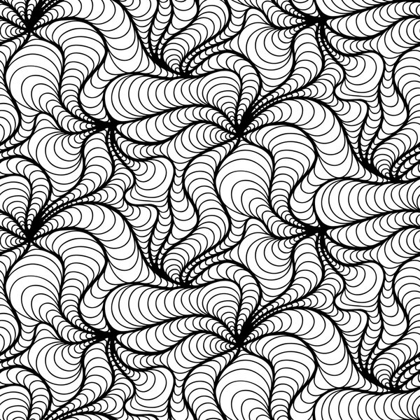 Vector floral background of drawn lines