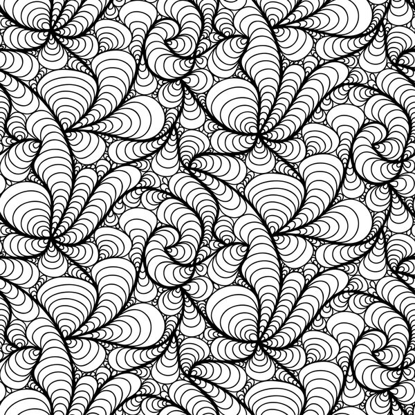 Vector floral background of drawn lines