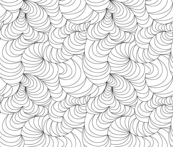 Векторный бесшовный волновой фон из каракулей нарисованных линий — стоковый вектор