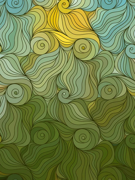 Fondo de onda sin costura vectorial de líneas dibujadas — Vector de stock