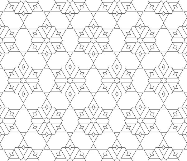 Vector Abstract Seamless Geometric Islamic Wallpaper. — Stock Vector