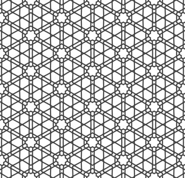 Vektör soyut kesintisiz geometrik İslami duvar kağıdı. 