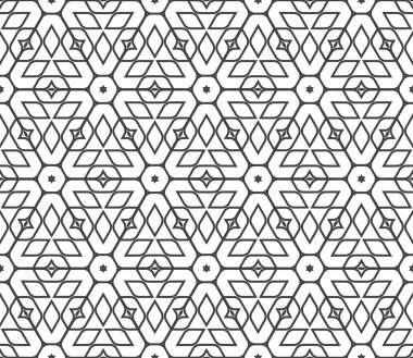 Vektör soyut kesintisiz geometrik İslami duvar kağıdı. 