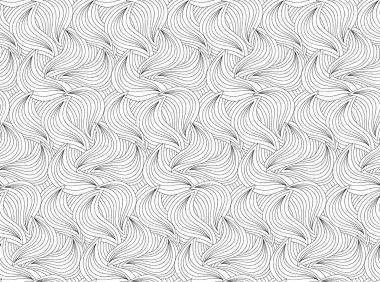 vektör kesintisiz dalga arka planını doodle çizilmiş çizgiler