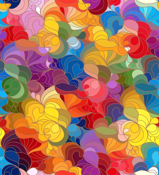 Vecteur floral fond sans couture de lignes dessinées — Image vectorielle