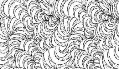 vektör kesintisiz dalga arka planını doodle çizilmiş çizgiler