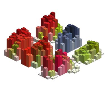 Infographic izometrik vektör grafik