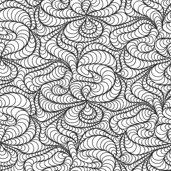 Fond d'onde vectoriel sans couture de lignes dessinées par doodle — Image vectorielle