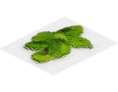 Infographic izometrik vektör grafik