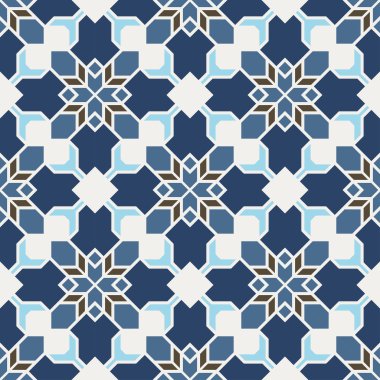 Vektör soyut kesintisiz geometrik İslami duvar kağıdı. 