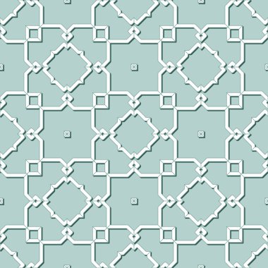 Vektör soyut kesintisiz geometrik İslami duvar kağıdı. 