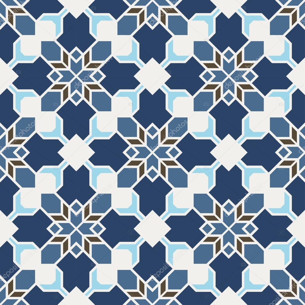 Vector Abstract Seamless Geometric Islamic Wallpaper. 