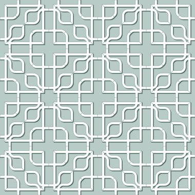 Vektör soyut kesintisiz geometrik İslami duvar kağıdı. 