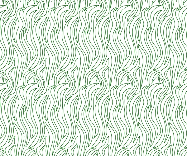 Vector seamless wave background of plants drawn lines — Stock Vector
