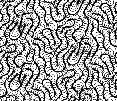 vektör kesintisiz dalga arka planını doodle çizilmiş çizgiler