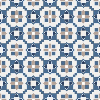 Vektör soyut kesintisiz geometrik İslami duvar kağıdı.