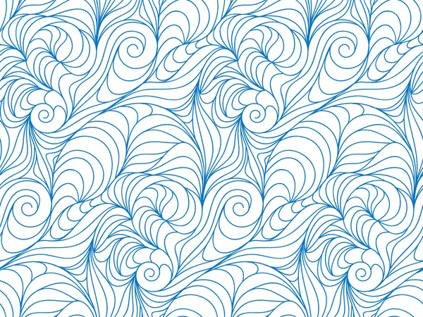 Fondo de onda sin costura vectorial de líneas dibujadas — Vector de stock