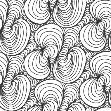 vektör kesintisiz dalga arka planını doodle çizilmiş çizgiler