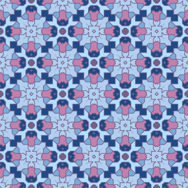 Vektör soyut kesintisiz geometrik İslami duvar kağıdı.