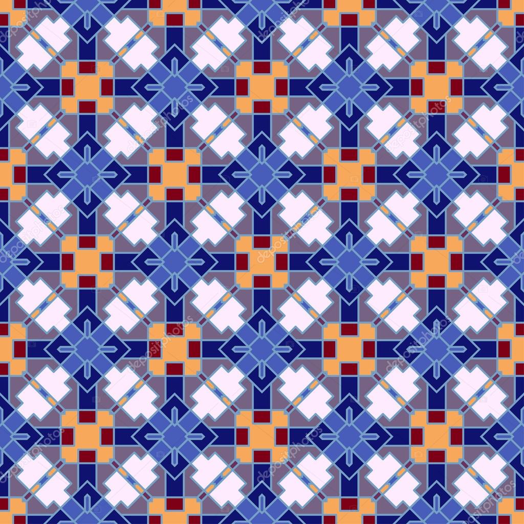 Vector Abstract Seamless Geometric Islamic Wallpaper.