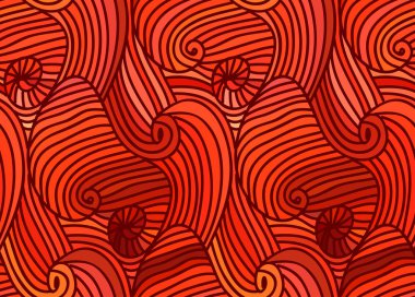 Vektör kesintisiz dalga arka plan çizilmiş çizgiler