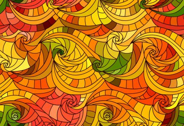 Vektör kesintisiz dalga arka plan çizilmiş çizgiler