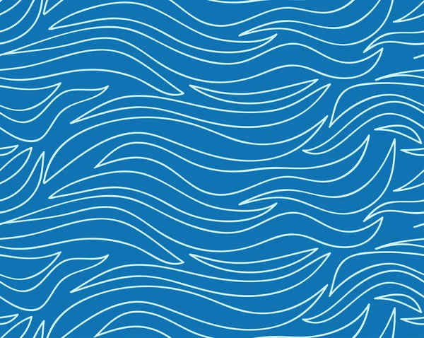 Vektor nahtloser Wellenhintergrund der gezeichneten Linien — Stockvektor