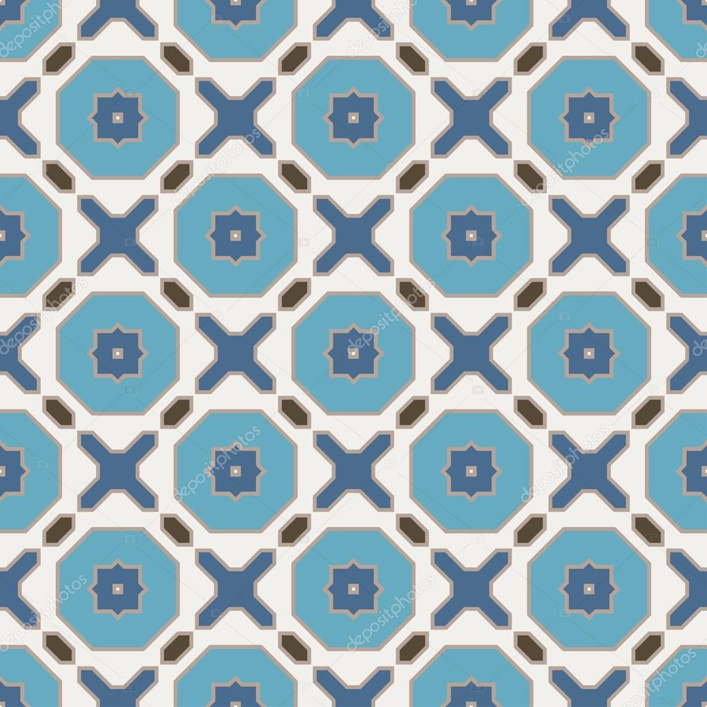 Vector Abstract Seamless Geometric Islamic Wallpaper.