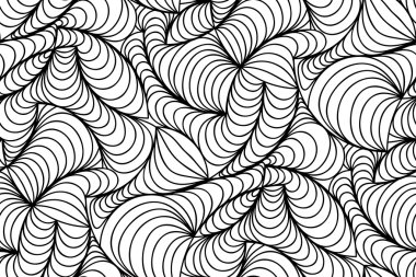 vektör kesintisiz dalga arka planını doodle çizilmiş çizgiler