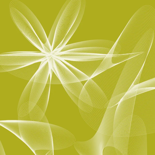 Fond abstrait vectoriel avec des fleurs de lignes — Image vectorielle