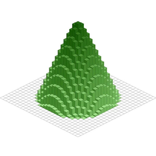 Abstrakter 3D-Weihnachtsbaum — Stockvektor