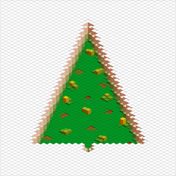 Абстрактная третья рождественская елка — стоковый вектор