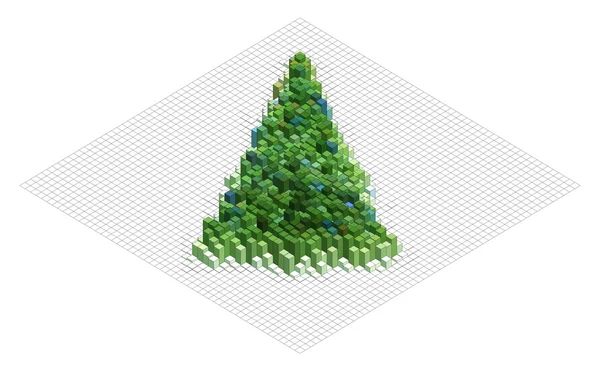 Abstrakter 3D-Weihnachtsbaum — Stockvektor