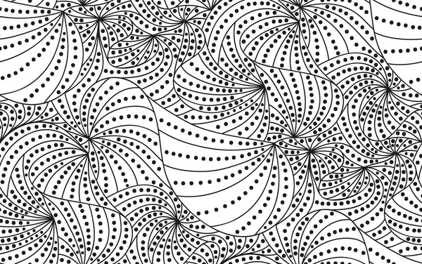 Fond floral vectoriel de lignes tracées — Image vectorielle