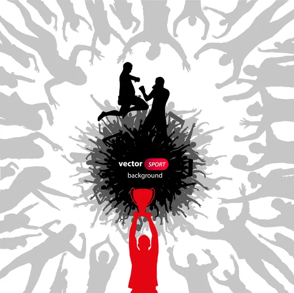 Bannière publicitaire pour les compétitions en arts martiaux — Image vectorielle