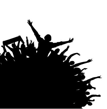 Yarım daire hayranları ile arka plan