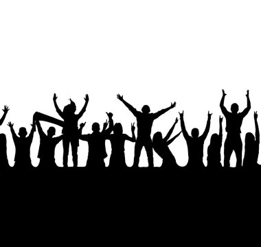 Spor ve konser için siluetleri bayrağı