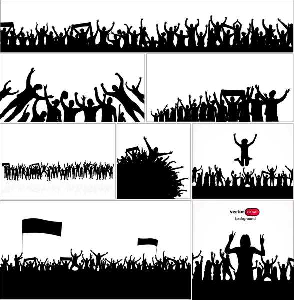 Large collection of silhouettes of sports people — Stock Vector