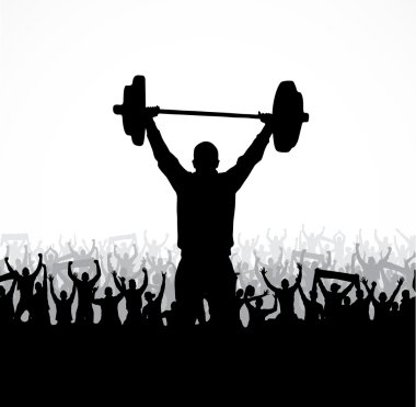 Spor erkek silüeti. Poster.
