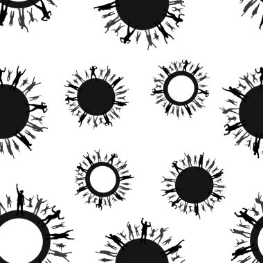 mutlu insanlar ile sorunsuz doku.