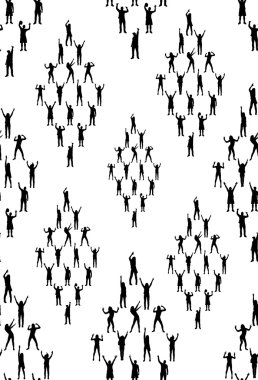 Rhombus siluetleri ile şeklinde sorunsuz afiş.