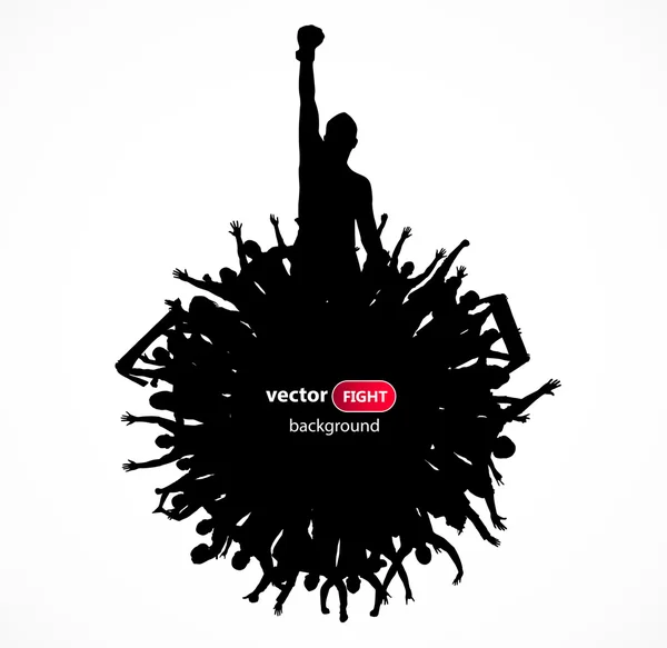 Bir savaşçı silüeti. Poster.